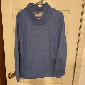 Talbot’s sweatshirt type top - soft inside and out . Looks nice with jeans .